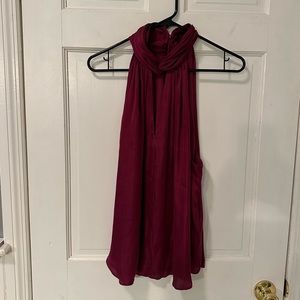 Banana Republic women’s flowy sleeveless top.. high neckline and zip closure… XL